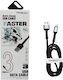Treqa CA-8572 USB-A zu Lightning Kabel Silber 3...