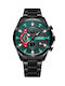 Curren 8402 Watch Chronograph Battery in Black / Black Color