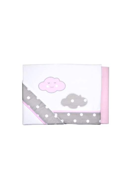 Baby Star Seturi de cearșafuri pentru bebeluși Pentru Patut Bumbac cu Cauciuc Roz Roz 70x140buc 3buc