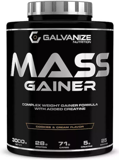 Galvanize Nutrition Mass Gainer με Κρεατίνη & Γεύση Cookies & Cream 3kg