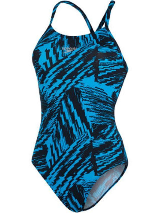 Speedo Allover Fixed Crossback Costum de baie sport întreg