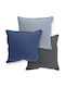 Zaros Sofa-Kissen Hellblau Blau Grau 45x45cm