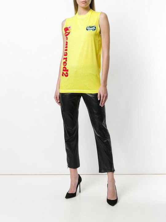 Women's Athletic Blouse Sleeveless Yellow