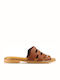 Women's Flat Sandals in Brown Color