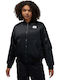 Flight Renegade Women's Short Bomber Jacket for Winter Black