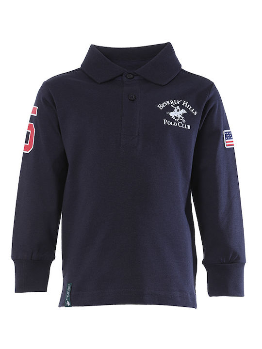 Beverly Hills Polo Club Kids Polo Long Sleeve Blue