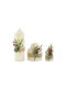 DKD Home Decor Christmas White Battery Candlestick 15x7cm