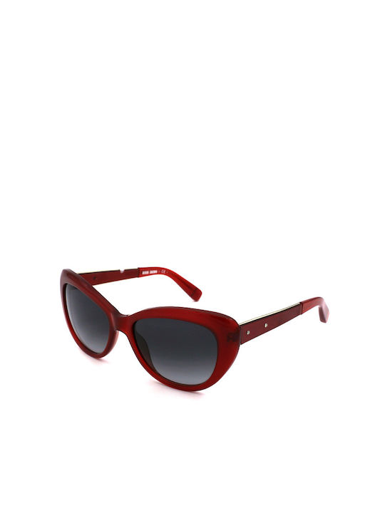 Bobbi Brown Women's Sunglasses with Red Plastic Frame and Gray Gradient Lens THE ANNA-S LBDF8