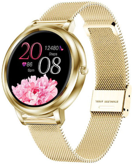 Pacific 28-2 50mm Smartwatch with Heart Rate Monitor (Gold)