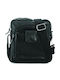 Leder Herrentasche Schulter / Crossbody Schwarz