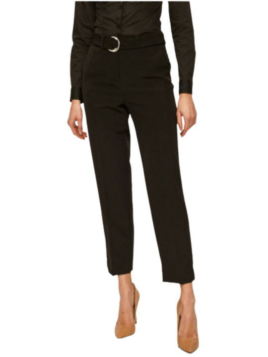 Liu Jo Women's Fabric Trousers in Straight Line Black