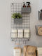 Living Wandmontiertes Metallregal 39,5x13x80cm Grau