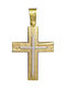 Herren Gold Kreuz 14K