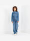 Women's Long-sleeved One-piece Suit Blue
