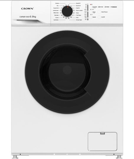 Crown Πλυντήριο Ρούχων 6kg 1000 Στροφών CWM61000