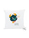 I-Total I-Total Throw Pillow Sofa Cushion Taurus Zodiac White 30x30cm