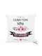 I-Total Sofa Cushion Best Godmother in the World White 30x30cm