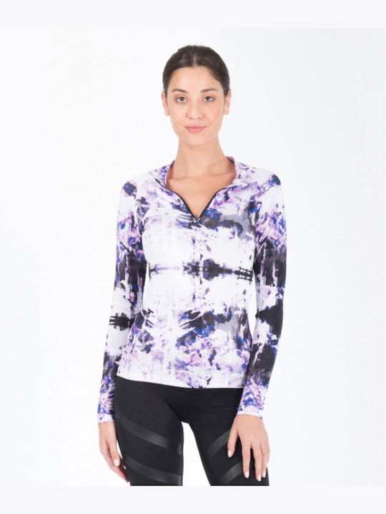 Maroon K Women's Blouse Long Sleeve Purple.