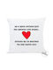 I-Total Μαξιλάρι Καναπέ Το Πιο Όμορφο Πλάσμα Λευκό 30x30εκ.