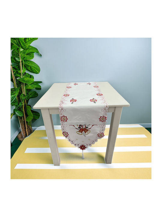 Christmas Tablecloth Runner White L180xW40cm.