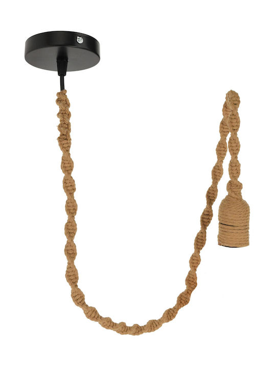 Koopman Pendant Light Brown with Rope for Socket E27