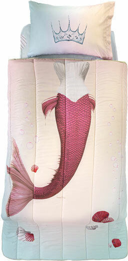 Saint Clair Σετ Σεντόνια Μονά Βαμβακερά Mermaid Μπεζ 160x220cm 3τμχ