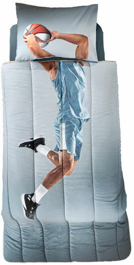 Saint Clair Bettwäsche-Set Einzel Baumwolle Hoop Blau 160x220cm 3Stück