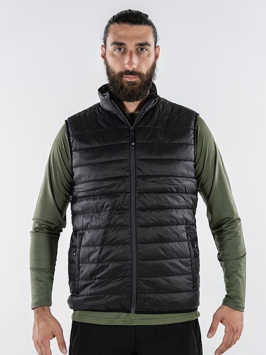 Безръкавно Зимно Puffer Черно Мъжко Яке