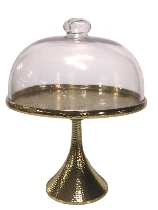 Karvounis Cake Stand Gold 25.5x25.5x32cm