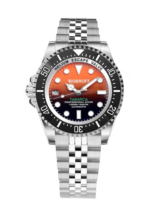 Мъжки Часовник 42mm Автоматичен със Сребрист Ацтълен Браслет
