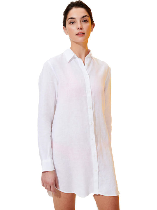 Vilebrequin Women's Long Sleeve Shirt Blanc