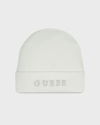 Guess Beanie Beanie Knitted in White color