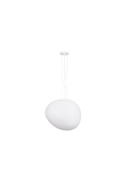 Nova Luce Κρεμαστό Φωτιστικό Μονόφωτο για Ντουί E27 Λευκό