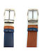 Men's Belt Leather Double Sided Blue