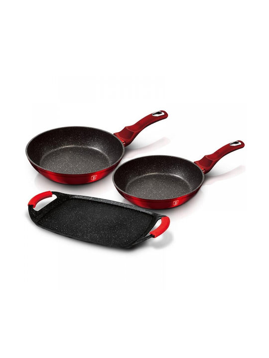 Berlinger Haus Pans Set of Aluminum with Non-stick Coating Burgundy Collection 2pcs