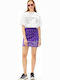Bandana Jacquard Mini Damenrock Lila
