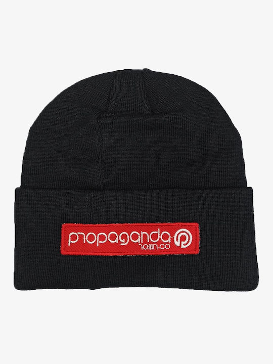 Propaganda Beanie Unisex Beanie Knitted in Black color