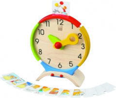 Plan Toys Ρολόι Δραστηριοτήτων Educational Time Learning Game made of Wood for 3+ years Years Old