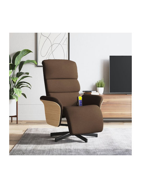 Πολυθρόνα Relax Massage με Υποπόδιο Καφέ 79.5x8...