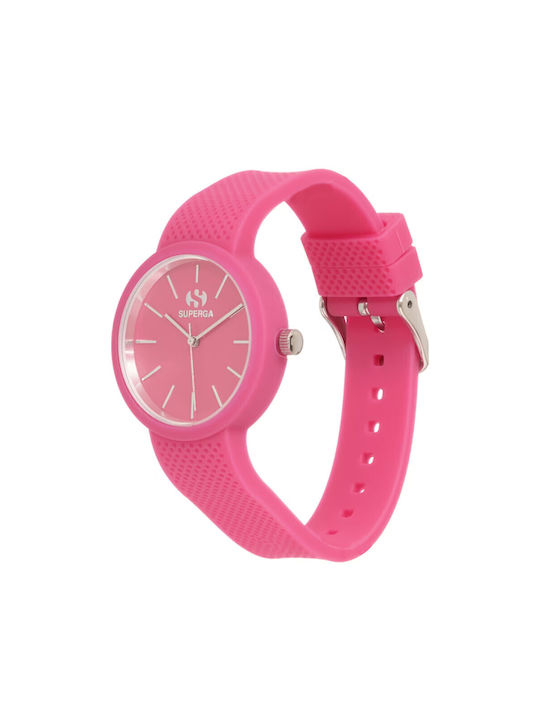 Superga Watch with Pink Rubber Strap