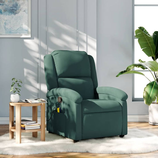 Relaxsessel Friseurwaschbecken mit Fußhocker Samt Dark Green 71x86.5x99.5cm