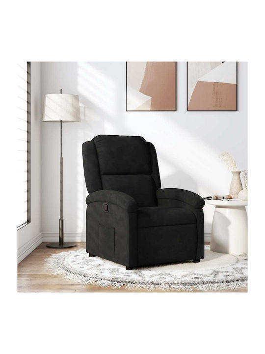 Relax Armchair with Footstool Black 71x86.5x99.5cm