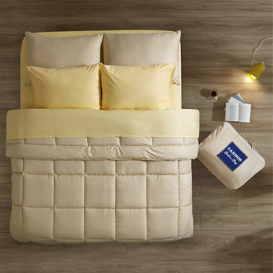 Cannon Σετ Πάπλωμα Μονό 170x230εκ. Yellow 8τμχ