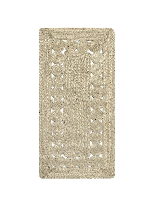 Silk Fashion 1761 Χαλί Ορθογώνιο Καλοκαιρινό από Γιούτα Light Grey 60x130cm