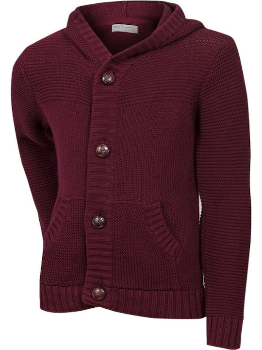 Minoti Kids Cardigan Knitted Burgundy