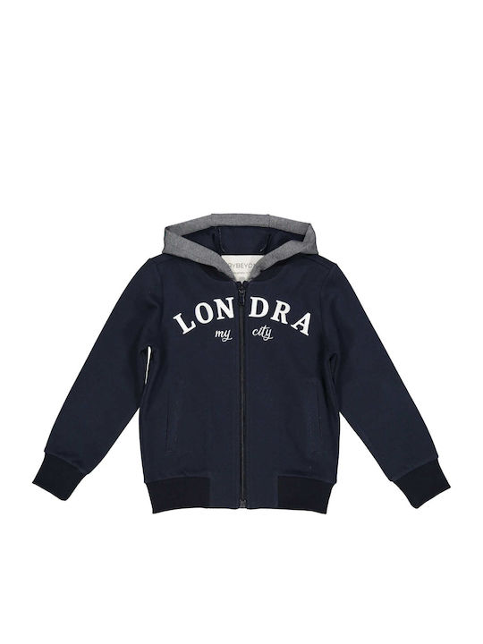 Birba Trybeyond Kids Sweatshirt Cardigan with Hood Navy Blue