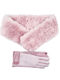 Verde Women's Fur Scarf Pink