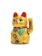 Decorative Cat made of Ceramic Maneki Neko in Gold 17cm 1pcs