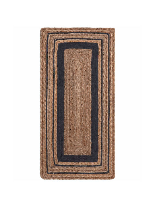 Silk Fashion 1782 Rug Rectangular Summer from Jute Natural / Black