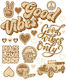Naplamki Decorative Element with Family Theme for DIY Crafts 20x30cm